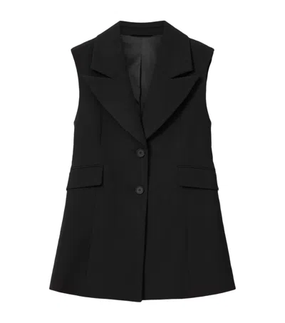 Allsaints Astra Tailored Waistcoat In Black