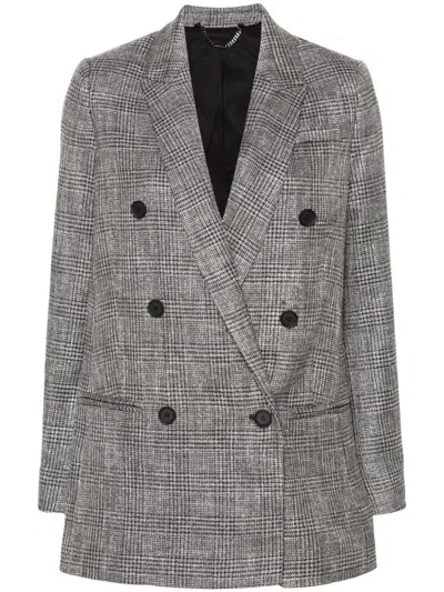 Allsaints Astrid Prince Of Wales-check Blazer In 灰色