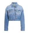 Allsaints Aki Crossover Denim Jacket In Blue