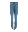 Allsaints Dax Asymmetric Hem Denim Jeans In Blue
