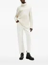 Allsaints Lock Roll Neck Asymmetric Sweater In Neutral