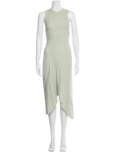 Pre-owned Allsaints Asymmetrical Midi Length Dress In Green