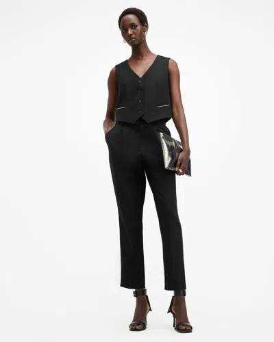 Allsaints Atlas Embellished Tapered Trousers In Black