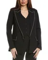 Allsaints Atlas Krys Wool-blend Blazer In Black