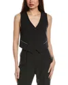 Allsaints Atlas Krys Wool-blend Waistcoat In Black