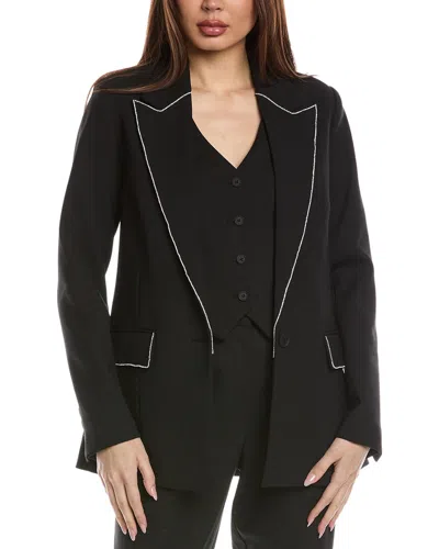 Allsaints Atlas Krys Wool-blend Blazer In Black