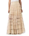 Allsaints Aude Ruffle Skirt In Pink