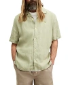 ALLSAINTS AUDLEY SHORT SLEEVED RELAXED FIT BUTTON DOWN SHIRT