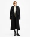 Allsaints Augusta Cashmere Wool Blend Oversized Coat In Black