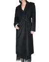 Allsaints Augusta Wool Blend Trench Coat In Black