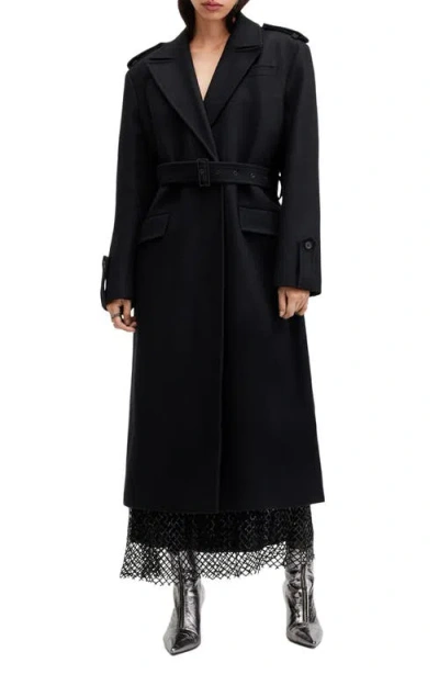 ALLSAINTS ALLSAINTS AUGUSTA WOOL BLEND TRENCH COAT