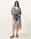 Allsaints Avala High Low Floral Wrap Top