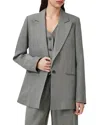 Allsaints Averie Tencel Relaxed Fit Blazer In Grey