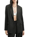Allsaints Averie Ten Relaxed Fit Blazer In Grey