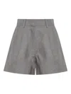 Allsaints Averie High-waist Shorts In Gray