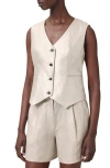 Allsaints Averie Relaxed Fit Vest In Gray