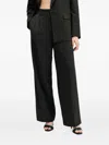 Allsaints Averie Pinstripe Pleated Trousers In Gray