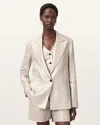 Allsaints Averie Relaxed Fit Blazer In Silver Grey
