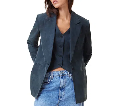 Allsaints Averie Ten Blazer In Blueberry Blue