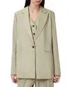 Allsaints Averie Tencel Wide Leg Pants In Sage Green