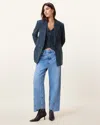Allsaints Averie Ten Relaxed Fit Blazer In Blueberry Blue