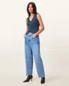 Allsaints Averie Ten Relaxed Fit Waistcoat In Blue