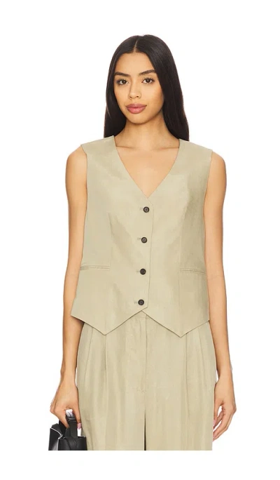 Allsaints Averie Ten Waistcoat In Sage