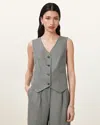 Allsaints Averie Tencel Relaxed Fit Vest In Grey