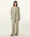 Allsaints Averie Tencel Wide Leg Pants In Sage Green