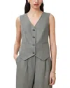 Allsaints Averie Tencel Relaxed Fit Vest In Grey