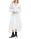 Allsaints Aviana V-neck Broderie Maxi Dress In Off White