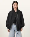 Allsaints Avril Relaxed Fit Bomber Jacket In Black