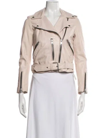 Pre-owned Allsaints Balfern Biker Jacket Leather Biker Jacket W/ Tags In Neutral