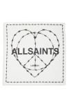 Allsaints Barb Heart Silk Square Bandana In White