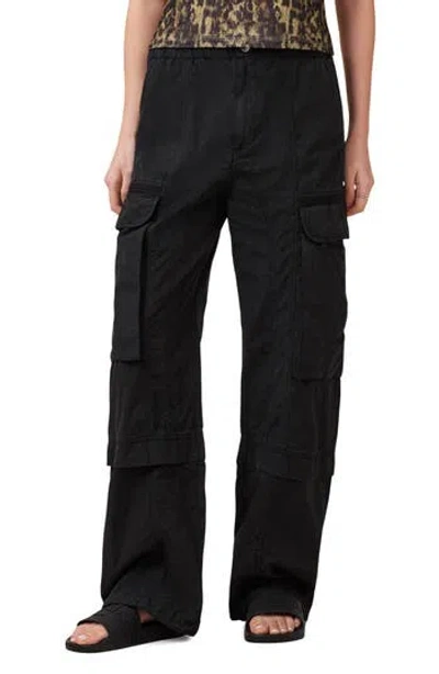 Allsaints Barbara Cargo Pants In Black