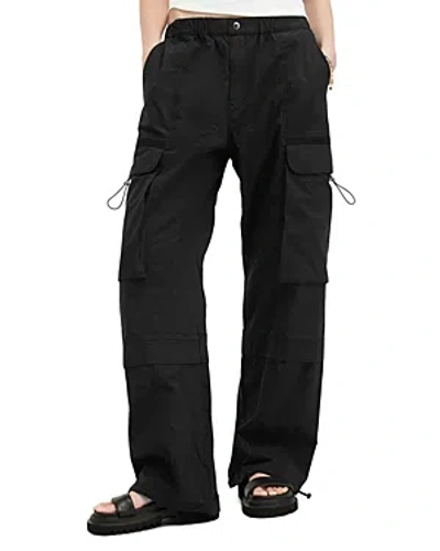 Allsaints Barbara Cotton Cargo Pants In Black