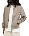 Allsaints Bassett Ramskull Bomber Jacket In Acre Brown