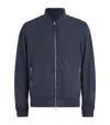 Allsaints Bassett Regular-fit Cotton-blend Bomber Jacket In Command Blue