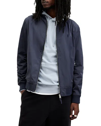 Allsaints Bassett Bomber Jacket In Command Blue