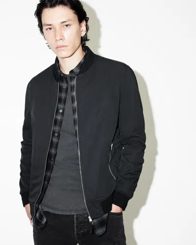 Allsaints Bassett Ramskull Bomber Jacket In Black