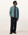 Allsaints Bassett Ramskull Bomber Jacket In Eris Blue