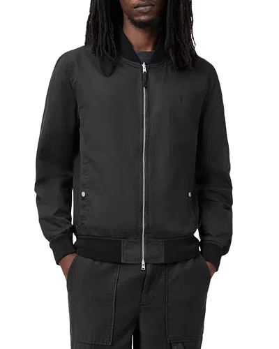 Allsaints Bassett Reversible Bomber Jacket In Black