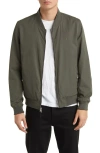 Allsaints Bassett Reversible Bomber Jacket In Green/black
