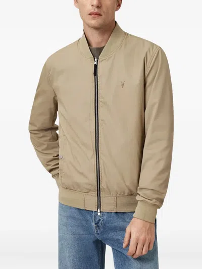 Allsaints Bassett Reversible-design Bomber Jacket In Brown