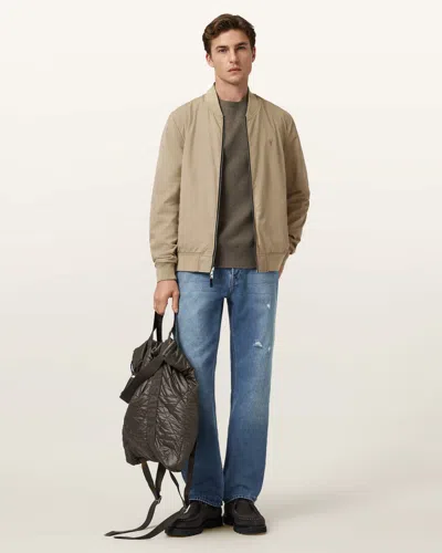 Allsaints Bassett Reversible Ramskull Bomber Jacket, In Brown