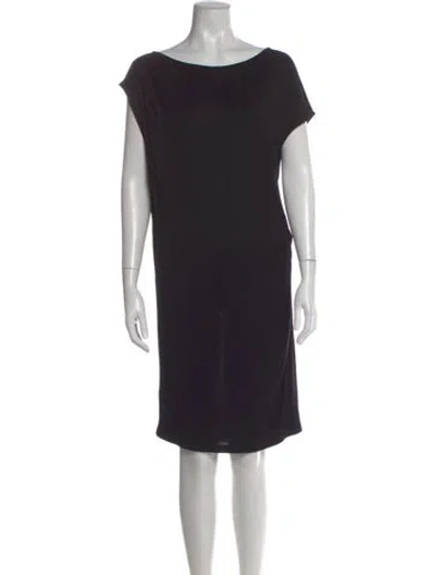 Pre-owned Allsaints Bateau Neckline Knee-length Dress In Black