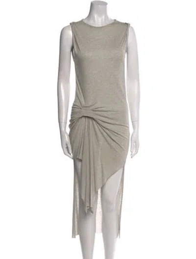 Pre-owned Allsaints Bateau Neckline Long Dress In Gray