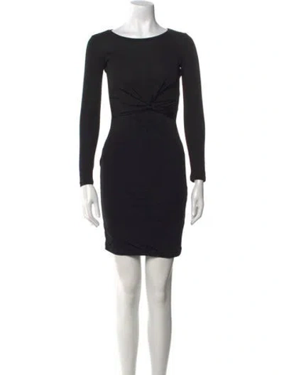 Pre-owned Allsaints Bateau Neckline Mini Dress In Black