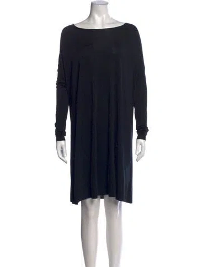 Pre-owned Allsaints Bateau Neckline Mini Dress In Black