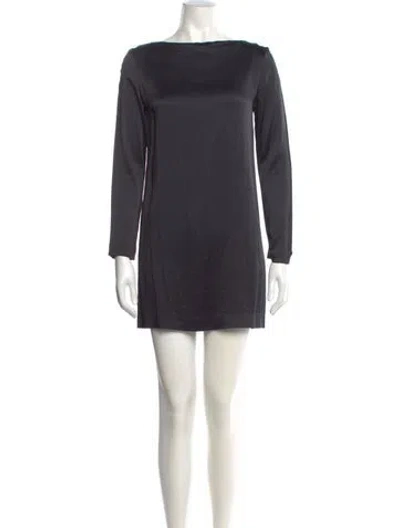 Pre-owned Allsaints Bateau Neckline Mini Dress In Gray